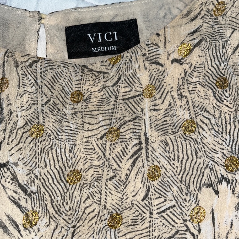 Vici Collection metallic dot blouse - Picture 2 of 9